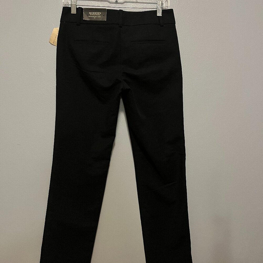 Ann Taylor Modern Straight Leg Pants Black Size 0 NWT Tailored Office - Picture 5 of 14